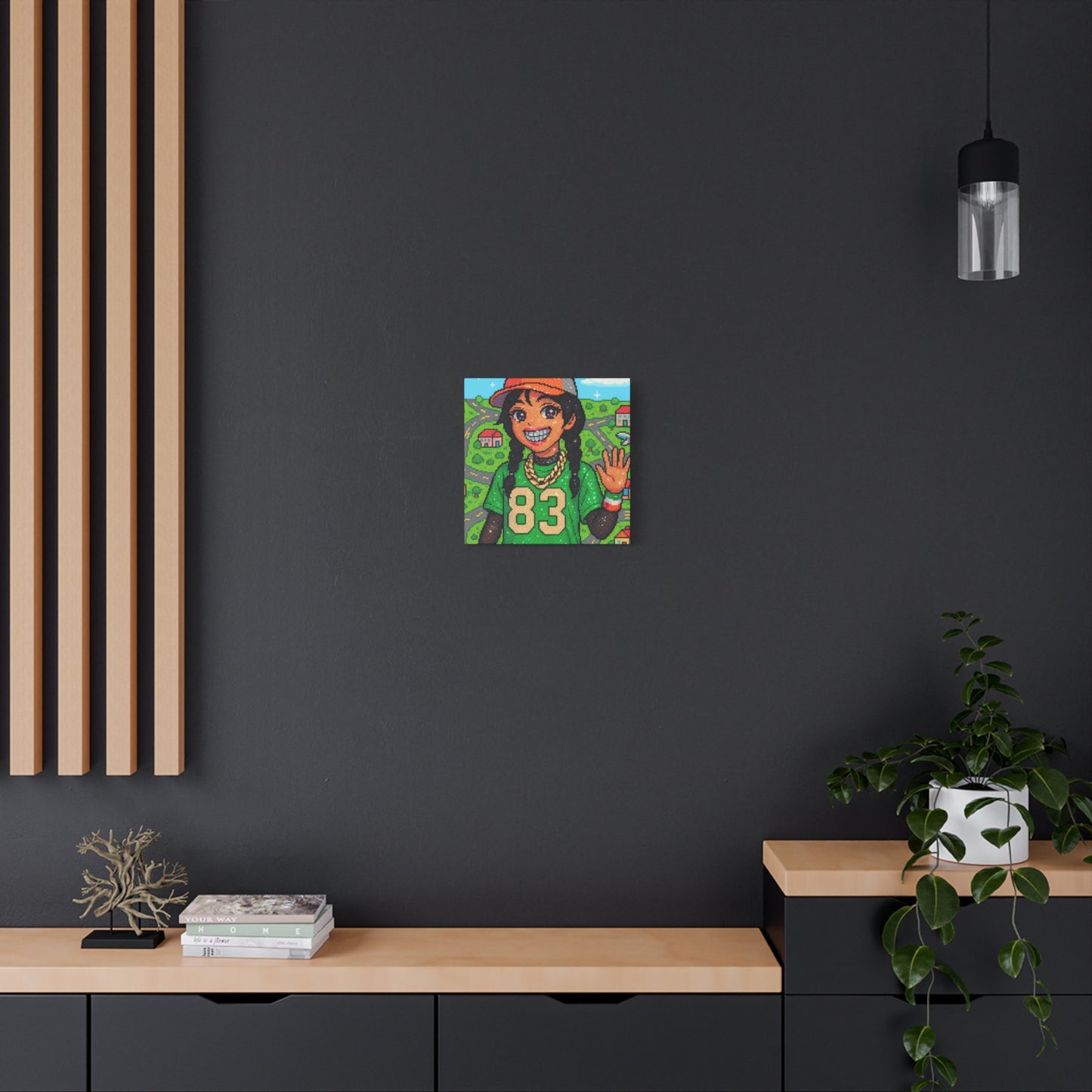 Roadmap 83 Girl Pixel Art "GRILLZ" Canvas