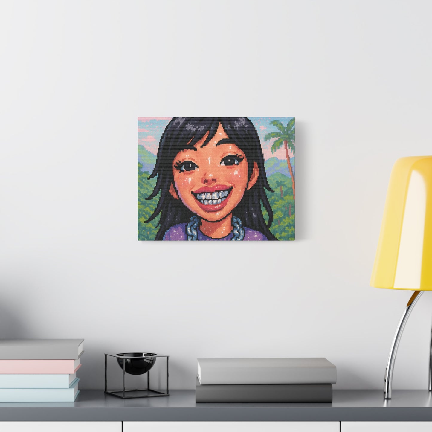 Summer Wasian Cutie Pixel Art "GRILLZ" Canvas
